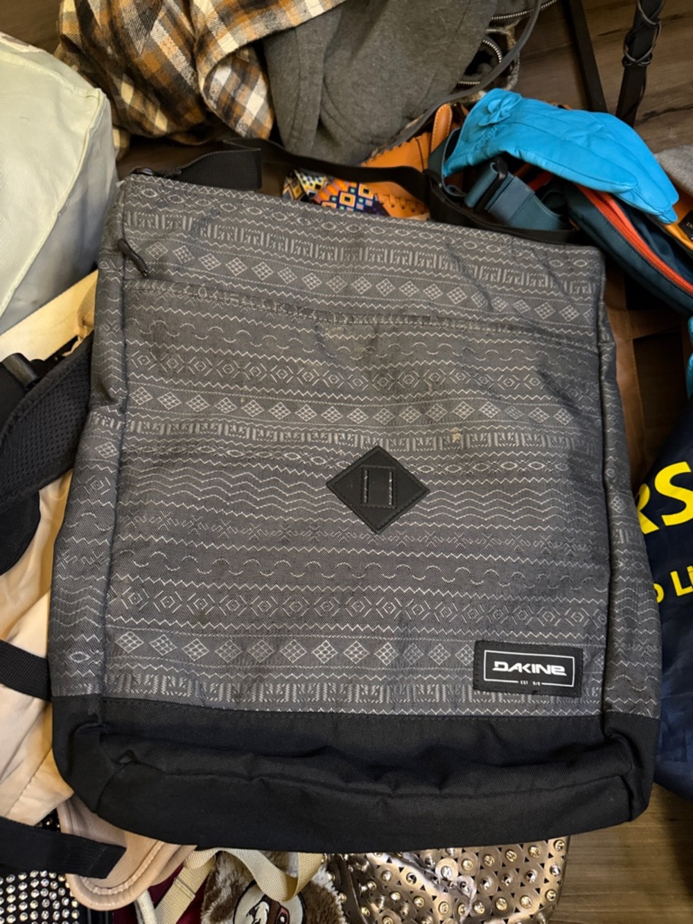 Dakine Gray Patterned Square-Top Backpack